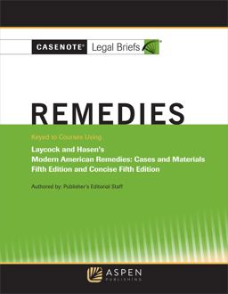 Remedies Keyed to Laycock and Hasan 5th 9781454898634 Front Cover