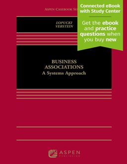 Business Associations: A Systems Approach  9781454898948 Front Cover