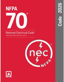 NFPA 70, National Electrical Code 2026 Edition 1st 2025 9781455932207 Front Cover