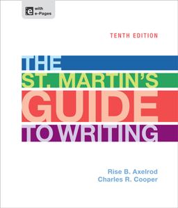 St. Martin's Guide to Writing 10th 9781457604423 Front Cover