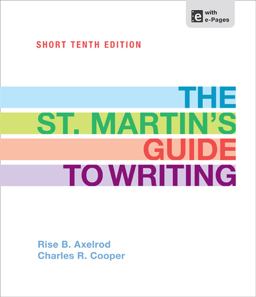 St. Martin's Guide to Writing Short Edition 10th 9781457604508 Front Cover