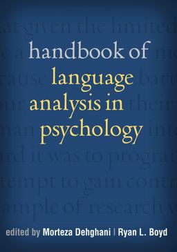 Handbook of Language Analysis in Psychology  9781462548439 Front Cover