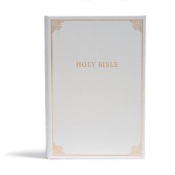 CSB Family Bible, White Bonded Leather over Board
