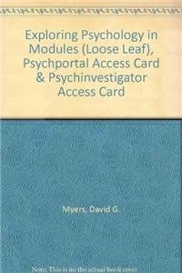 Exploring Psychology in Modules (Loose Leaf), PsychPortal Access Card and PsychInvestigator Access Card