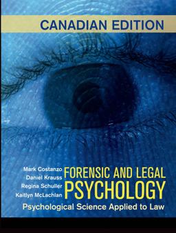 Forensic and Legal Psychology (Canadian Edition)  9781464149016 Front Cover
