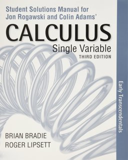 Student Solutions Manual for Calculus Early Transcendentals (Single Variable)