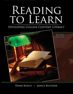 Reading to Learn Developing College Content Literacy 2nd 9781465275400 Front Cover