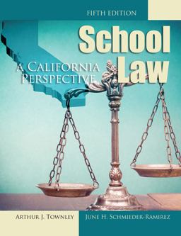 School Law: a California Perspective 5th 9781465288769 Front Cover