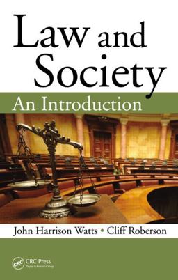 Law and Society An Introduction  9781466583290 Front Cover