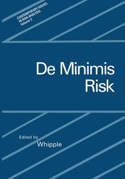 De Minimis Risk  9781468452952 Front Cover