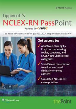 Lippincott's NCLEX-RN Passpoint Powered by Prepu, Stand Alone Edition, 6-month Access:  9781469856865 Front Cover