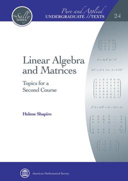 Linear Algebra and Matrices Topics for a Second Course  9781470418526 Front Cover