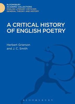 Critical History of English Poetry  9781472508256 Front Cover