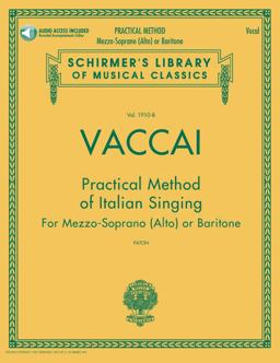Practical Method of Italian Singing - Alto or Baritone (Book/Online Audio)  9781480328464 Front Cover