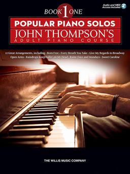 Popular Piano Solos - John Thompson's Adult Piano Course (Book 1) Elementary Level Book/Online Audio  9781480367456 Front Cover