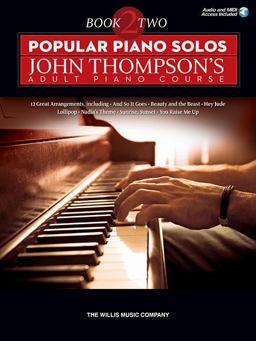 Popular Piano Solos - John Thompson's Adult Piano Course - Book 2 (Book/Online Audio)  9781480367463 Front Cover
