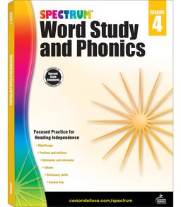 Spectrum Word Study and Phonics, Grade 4 1st 9781483811857 Front Cover