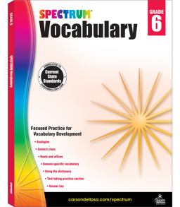 Spectrum Vocabulary, Grade 6 1st 9781483811949 Front Cover