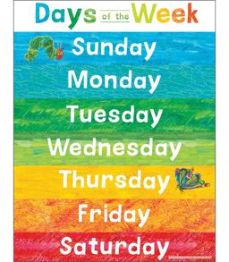 World of Eric Carle(tm) Days of the Week Chart