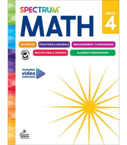 Spectrum Math Workbook, Grade 4 Spectrum Math Workbook, Grade 4