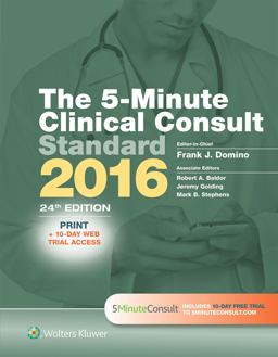 5-Minute Clinical Consult Standard 2016 Print + 10-Day Web Trial Access 24th 9781496308634 Front Cover