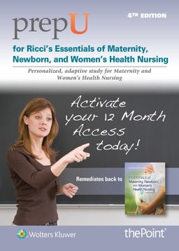 PrepU for Ricci's Essentials of Maternity, Newborn, and Women's Health Nursing 4th 2016 9781496342720 Front Cover