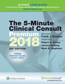 5 Minute Clin Consult Premium 2018 26th 9781496374653 Front Cover