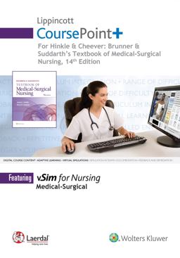 Lippincott Coursepoint+ for Brunner & Suddarth's Textbook of Medical-surgical Nursing, 24 Month Access Card:  9781496379139 Front Cover