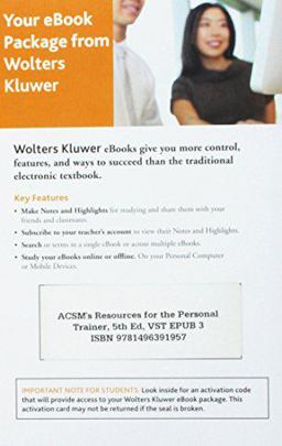 ACSM's Resources for the Personal Trainer 5e VST Plus PrepU