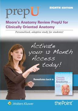 Moore's Anatomy Review PrepU For Clinically Oriented Anatomy 8th 9781496399168 Front Cover