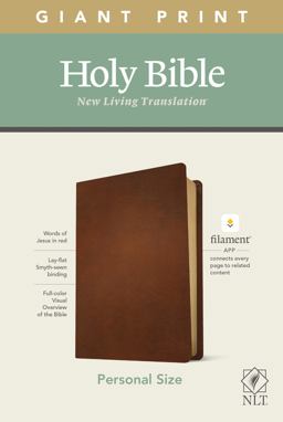 NLT Personal Size Giant Print Bible, Filament Enabled (Genuine Leather, Brown, Red Letter) NLT Personal Size Giant Print Bible, Filament Enabled (Genuine Leather, Brown, Red Letter)