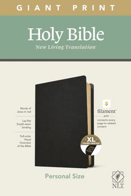 NLT Personal Size Giant Print Bible, Filament Enabled (Genuine Leather, Black, Indexed, Red Letter) NLT Personal Size Giant Print Bible, Filament Enabled (Genuine Leather, Black, Indexed, Red Letter)