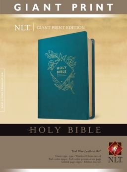 Holy Bible, Giant Print NLT (Red Letter, LeatherLike, Teal Blue) Holy Bible, Giant Print NLT (Red Letter, LeatherLike, Teal Blue)