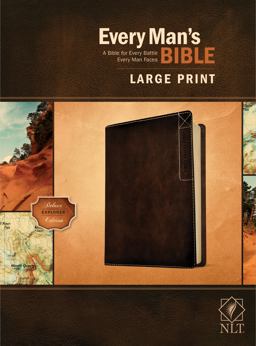 Every Man's Bible NLT, Large Print, Deluxe Explorer Edition (LeatherLike, Rustic Brown)