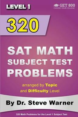 320 SAT Math Subject Test Problems Arranged by Topic and Difficulty Level - Level 1