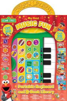 Sesame Street: My First Music Fun Portable Keyboard and 8-Book Library Sound Book Set