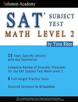 Solomon Academy's SAT Subject Test Math Level 2  9781505488289 Front Cover