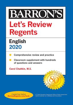 Let's Review Regents: English 2020  9781506253800 Front Cover