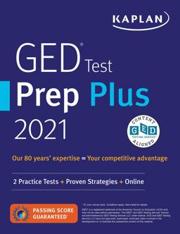 GED Test Prep Plus 2021 2 Practice Tests + Proven Strategies + Online  9781506266251 Front Cover