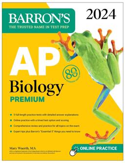 AP Biology Premium, 2024: Comprehensive Review with 5 Practice Tests + an Online Timed Test Option  9781506287799 Front Cover
