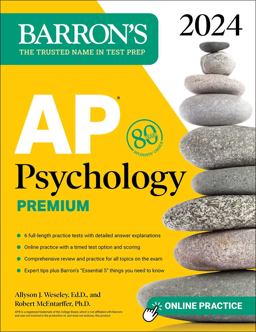 AP Psychology Premium, 2024: Comprehensive Review with 6 Practice Tests + an Online Timed Test Option  9781506287973 Front Cover
