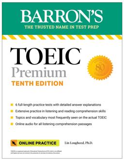 TOEIC Premium: 6 Practice Tests + Online Audio, Tenth Edition 10th 9781506288123 Front Cover