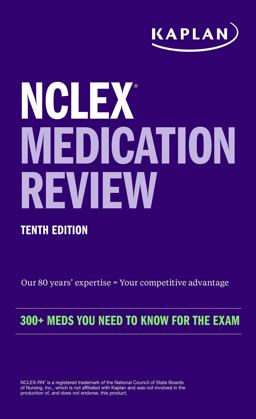 Kaplan Nclexï¿½ Medication Review 300+ Meds You Need to Know for the Exam  9781506289939 Front Cover