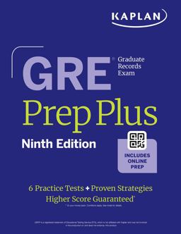 GRE Prep Plus, Ninth Edition (2025): Includes 6 Practice Tests, 1500+ Practice Questions + Online Access to a 500+ Question Bank, Video Tutorials, and Live Class Sessions