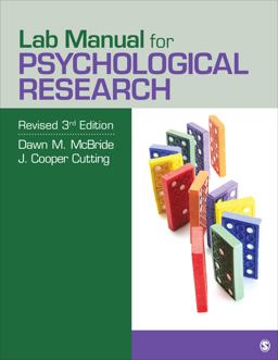 Lab Manual for Psychological Research 3rd 9781506311340 Front Cover