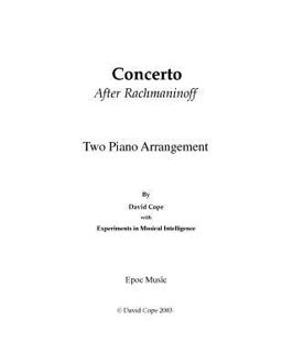 Concerto (after Rachmaninoff) Two Piano Arrangement