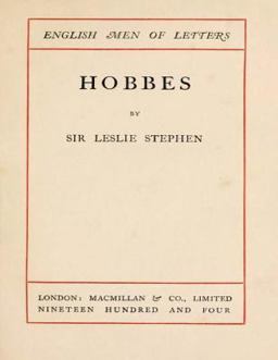 Hobbes (1904) by Leslie Stephen