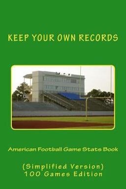 American Football Game Stats Book American Football Game Stats Book