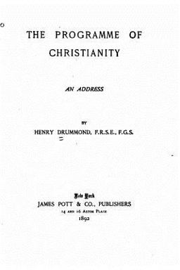 The Programme of Christianity, an Address