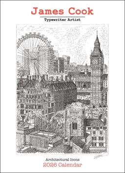 James Cook Typewriter Artist 2026 Wall Calendar